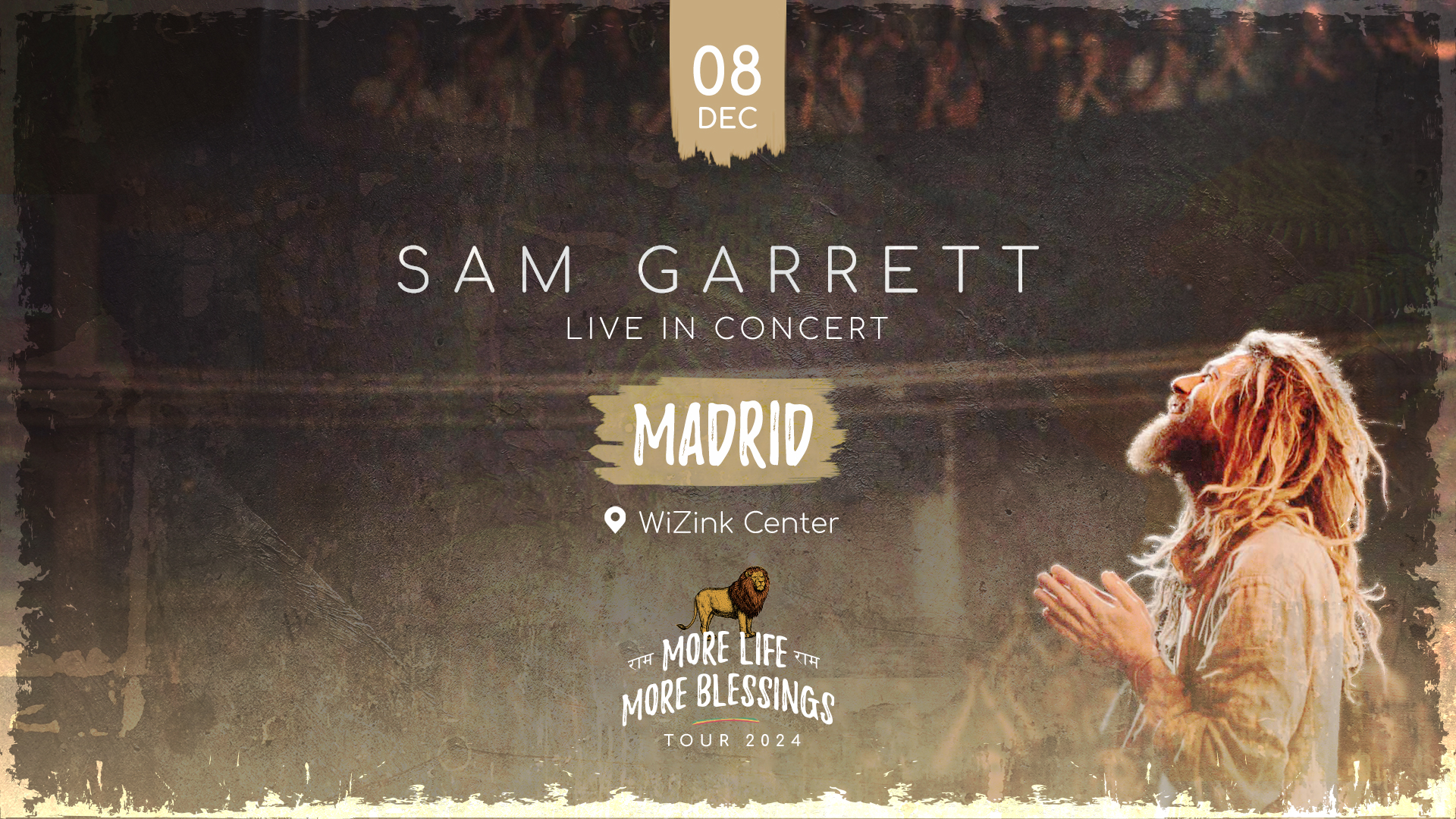 Concierto Sam Garrett - Madrid - La sala del WiZink Center de Madrid - Sam Garrett en La Sala del Wizink Center
