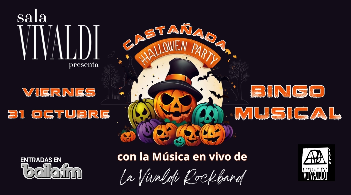 Halloween Party con Bingo Musical en vivo: Concierto en Sala Vivaldi, Barcelona, 31/10/2025 | Entradas Oficiales