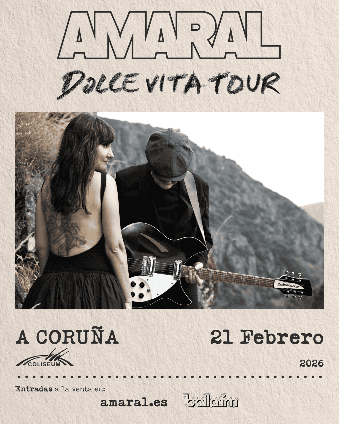 Entradas Amaral A Coruña 2026 | Dolce Vita Tour