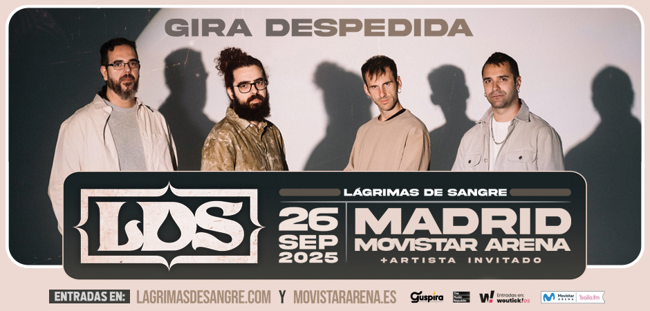 Lágrimas de Sangre: Concierto en Movistar Arena, Madrid el 26/09| Entradas Oficiales