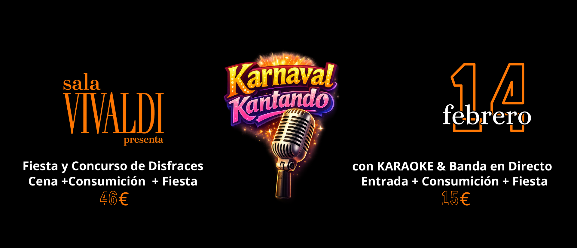 Karnaval Kantando: Show en Sala Vivaldi, Barcelona, 14/02/2026 | Entradas Oficiales