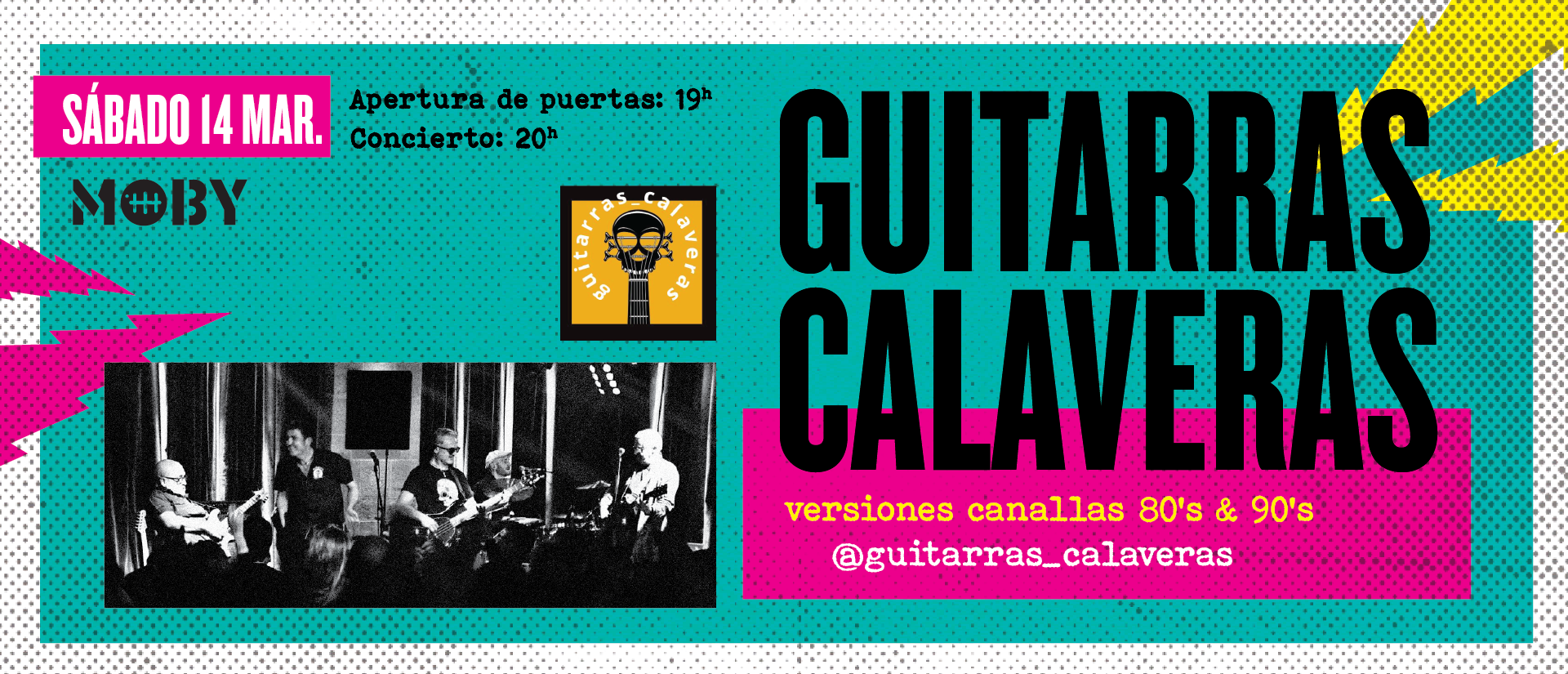 Guitarras Calaveras: Concierto en Moby Dick, 14/03 | Entradas Oficiales